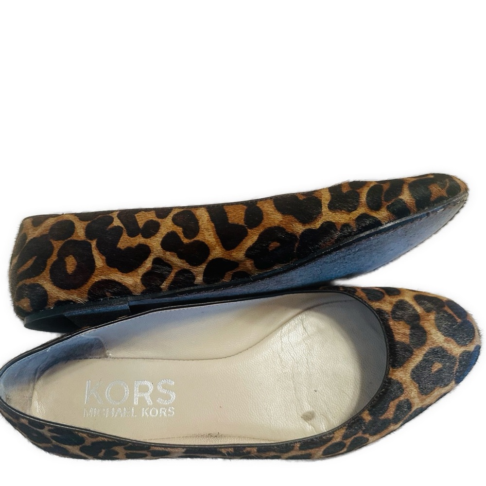 Michael Kors Animal Print Flats Olympia Suntan Hair Calf Ballet Shoes Ballet 8.5 - Picture 5 of 9